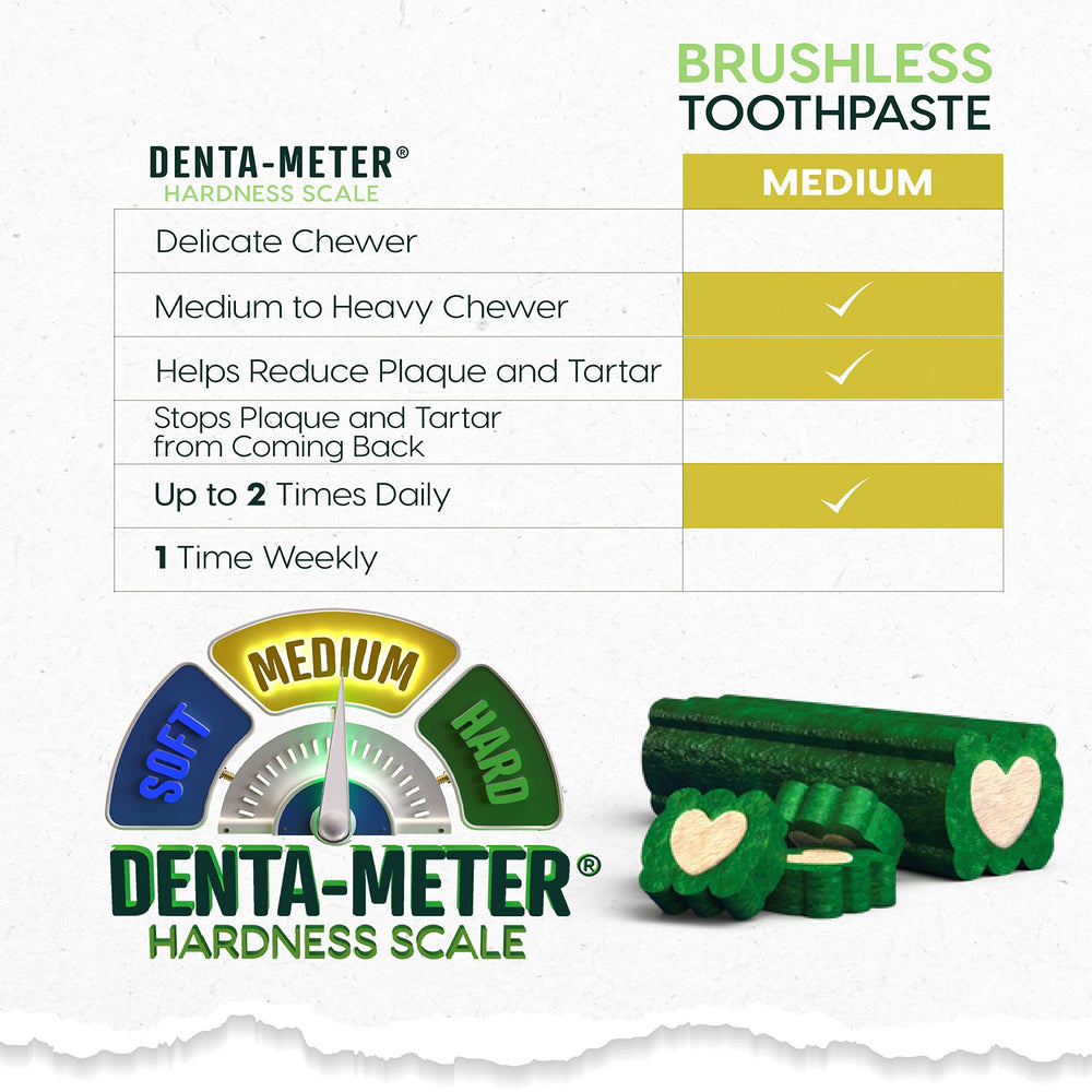 ARK NATURALS masticables con centro de pasta dental para higiene bucal.