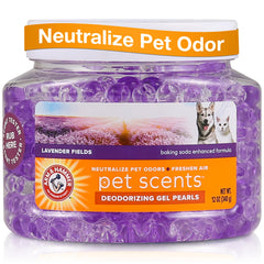 Arm & Hammer para Mascotas: bolas de gel lavanda que neutralizan olores de forma continua.