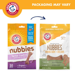 Arm & Hammer Nubbies para Mascotas: textura nubosa que entra en contacto con dientes durante la masticación.