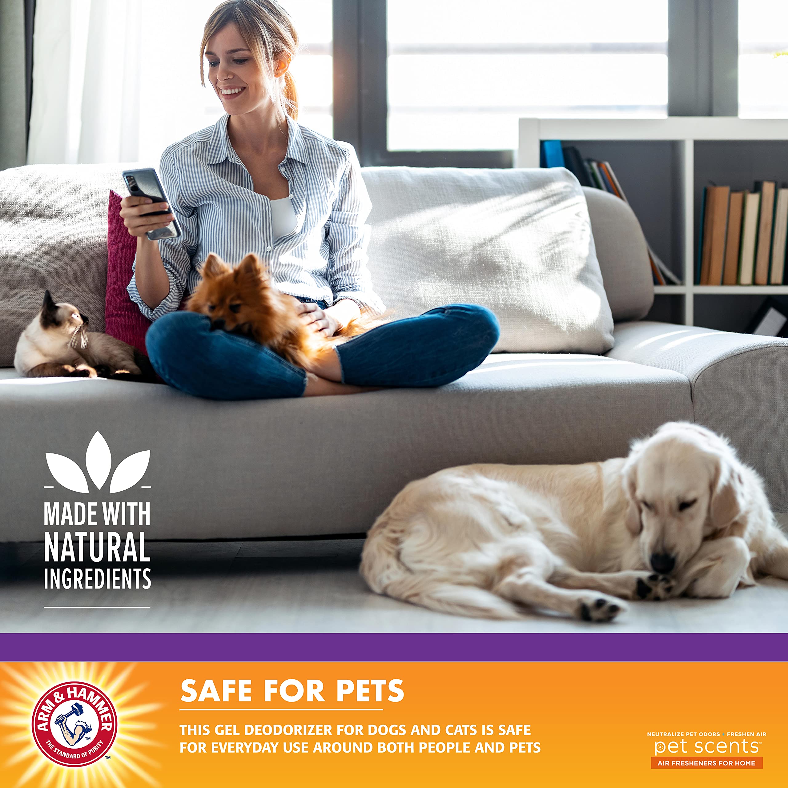 Arm & Hammer para Mascotas: ideal para salas y dormitorios con ambiente fresco.