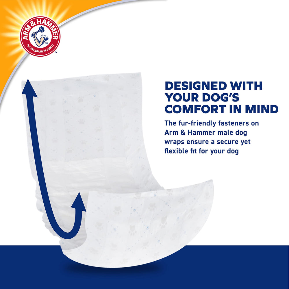 Arm & Hammer wrap con pestañas ajustables para ajuste rápido y seguro.