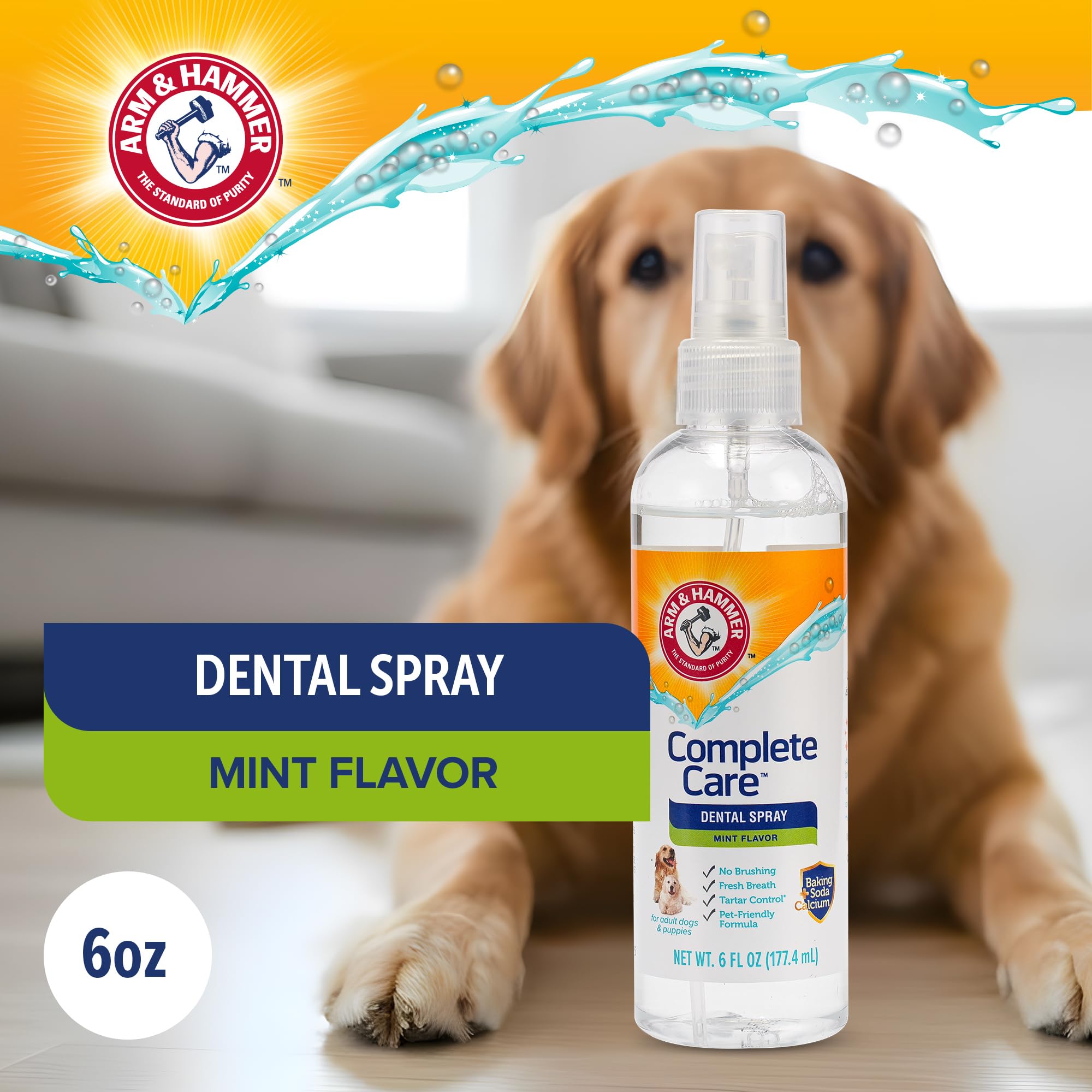 Arm & Hammer bicarbonato dental para perros, limpieza y deodoración.