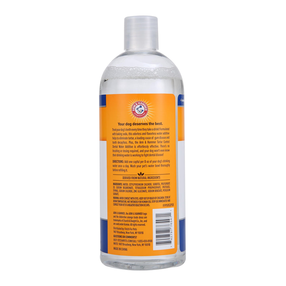 Arm & Hammer Clinical Care Dental Rinse dosis medida para tamaños de perros.