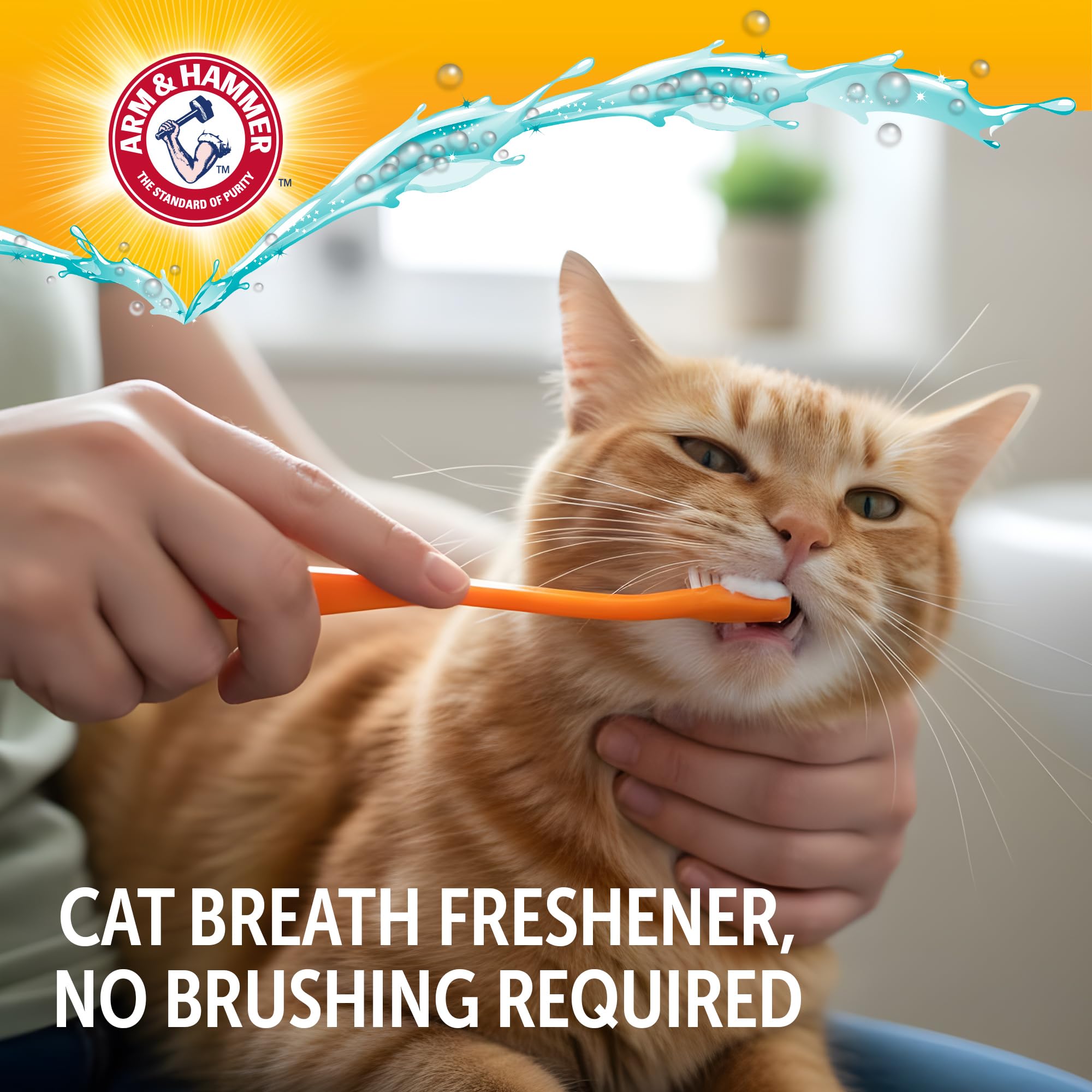 Pasta de dientes sabor atún Arm & Hammer en primer plano