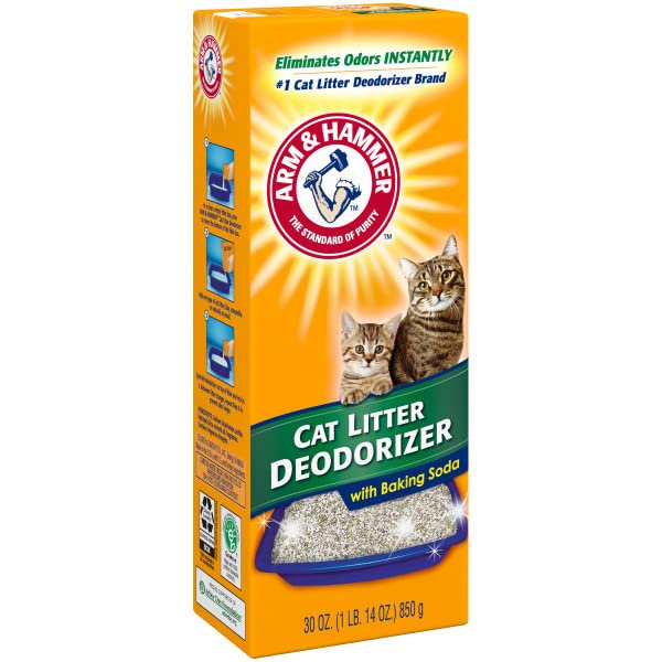 Arm & Hammer desodorante para arena de gatos, control de olores, protección durante días.
