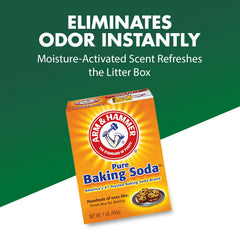 Olor fresco y duradero gracias a Arm & Hammer para la caja de arena.