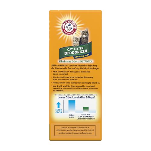 Arm & Hammer envase de 20 oz: frescura prolongada en la arena.
