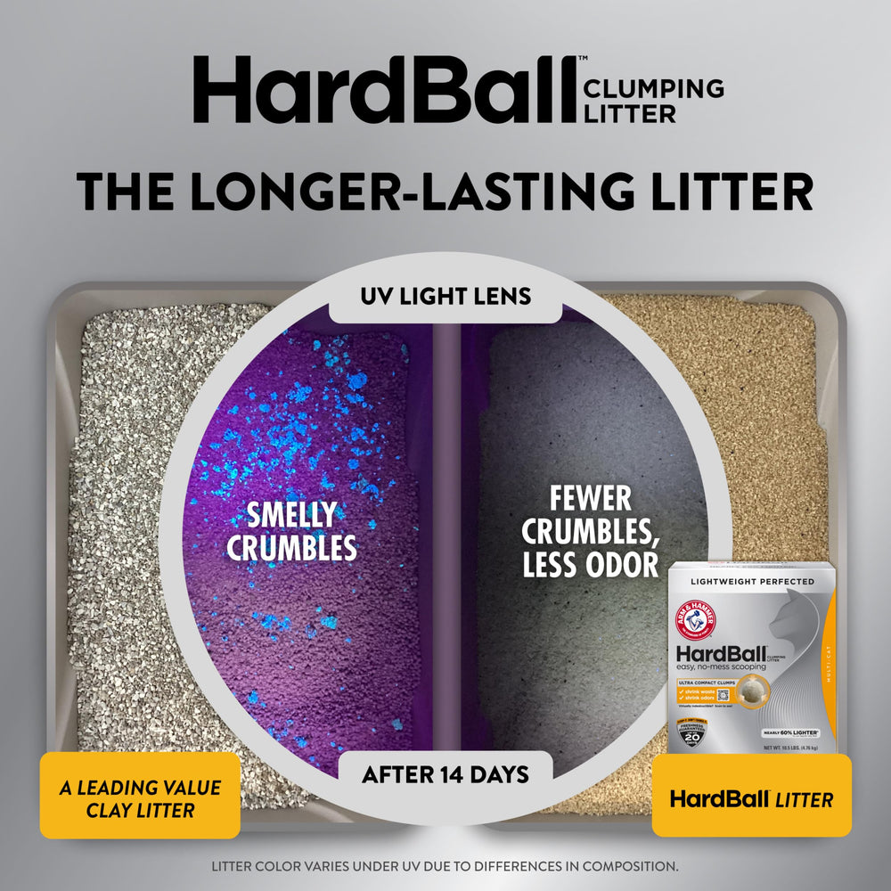 ARM & HAMMER Hardball polvo-bajo para una experiencia más limpia