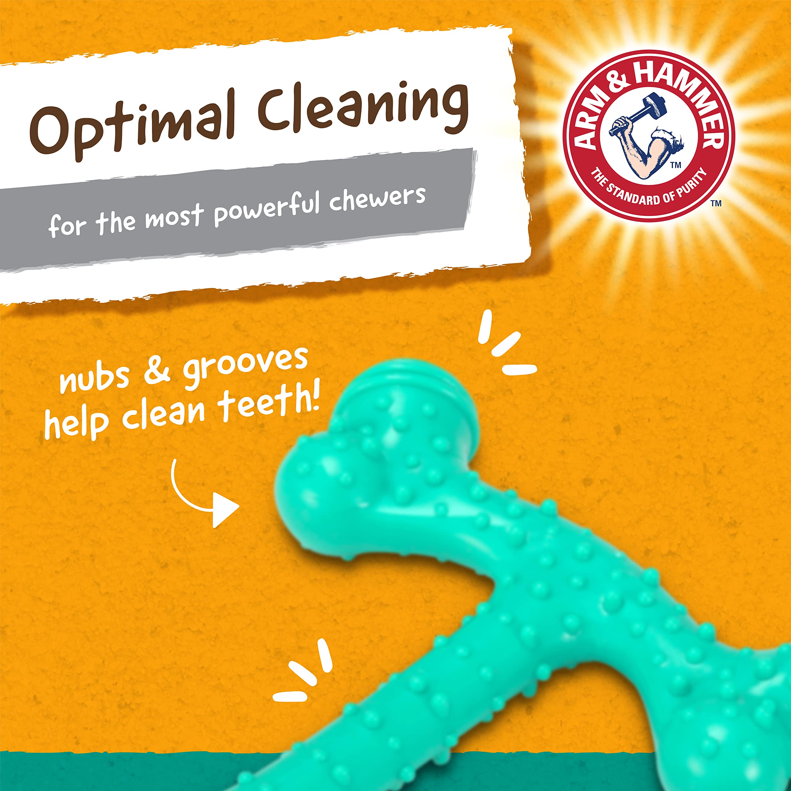 Arm & Hammer Nubbies TBone: diseño en forma de T para morder desde varios ángulos