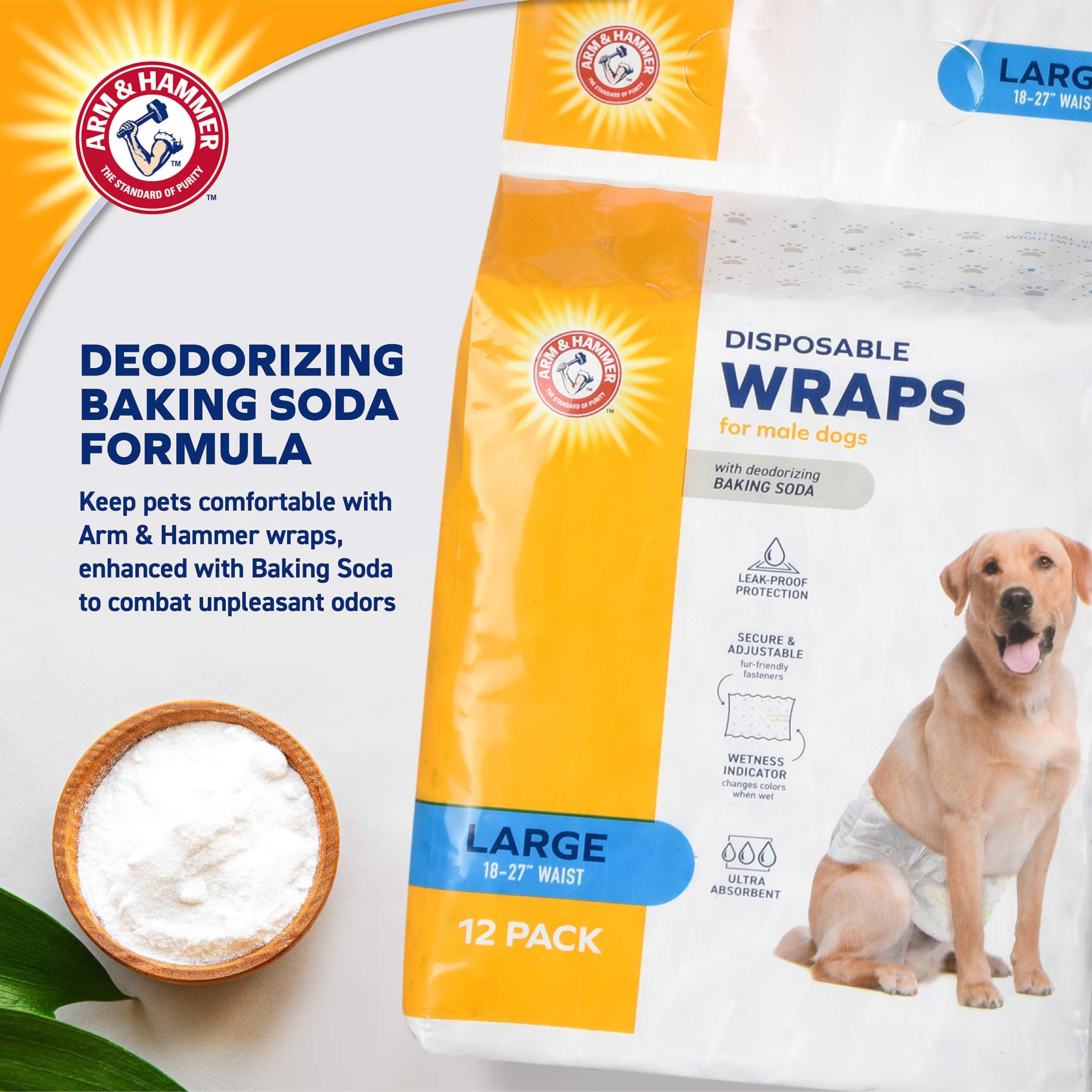 Arm & Hammer nucleo absorbente de alta capacidad evita humedad cerca del pelaje.