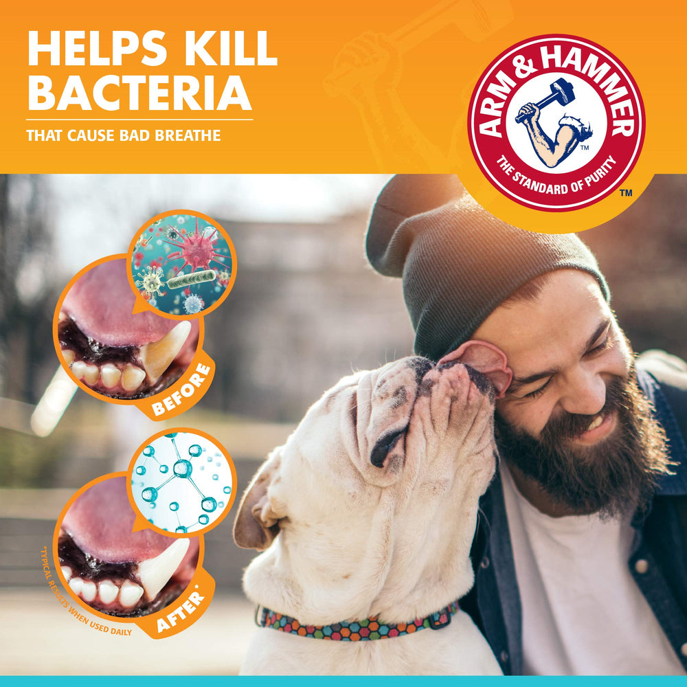 Arm & Hammer para mascotas: aplicar cantidad pequeña en el cepillo