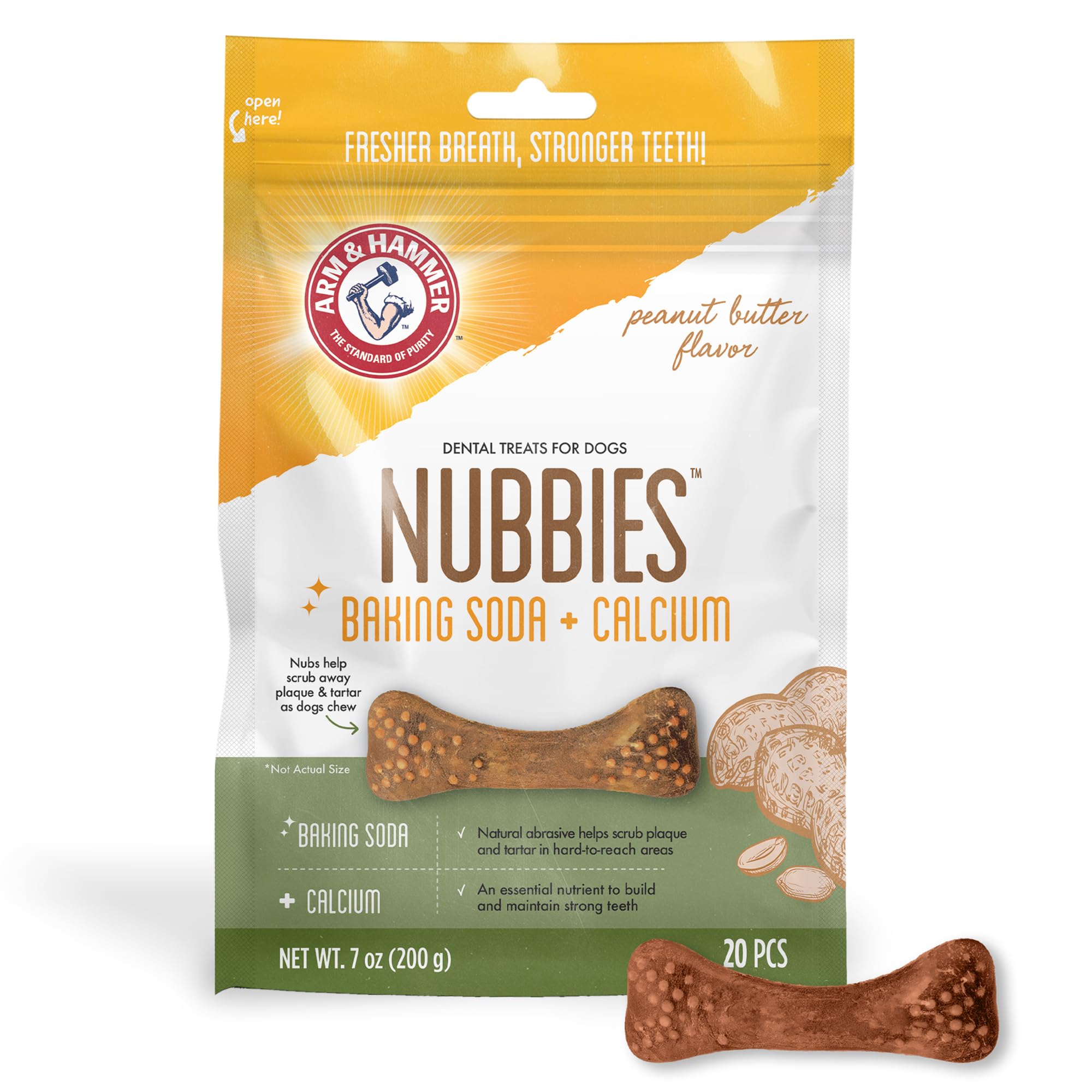 Arm & Hammer Nubbies para mascotas, textura nubs favorece limpieza dental al masticar