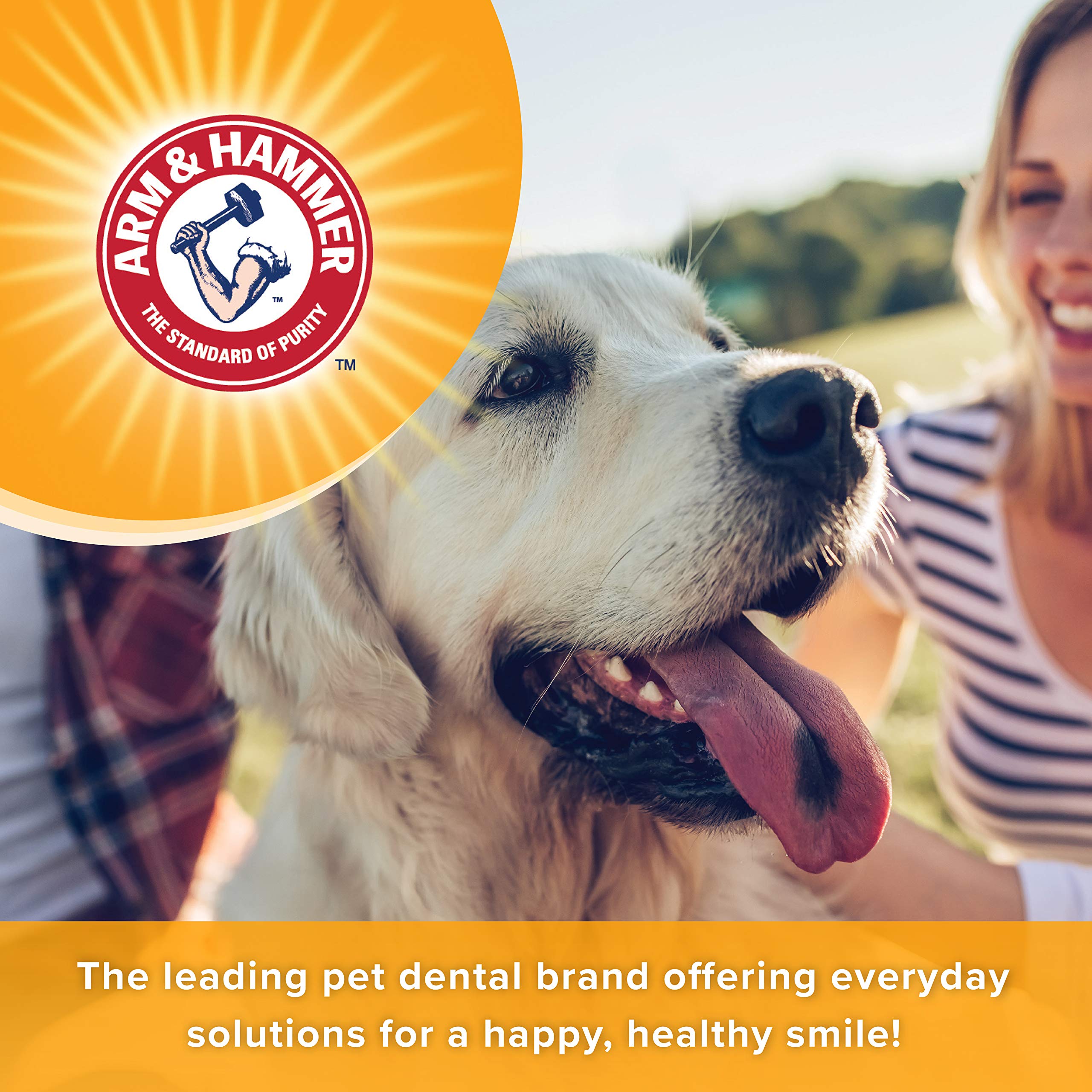 Arm & Hammer para Mascotas textura crujiente limpia dientes durante la masticación.