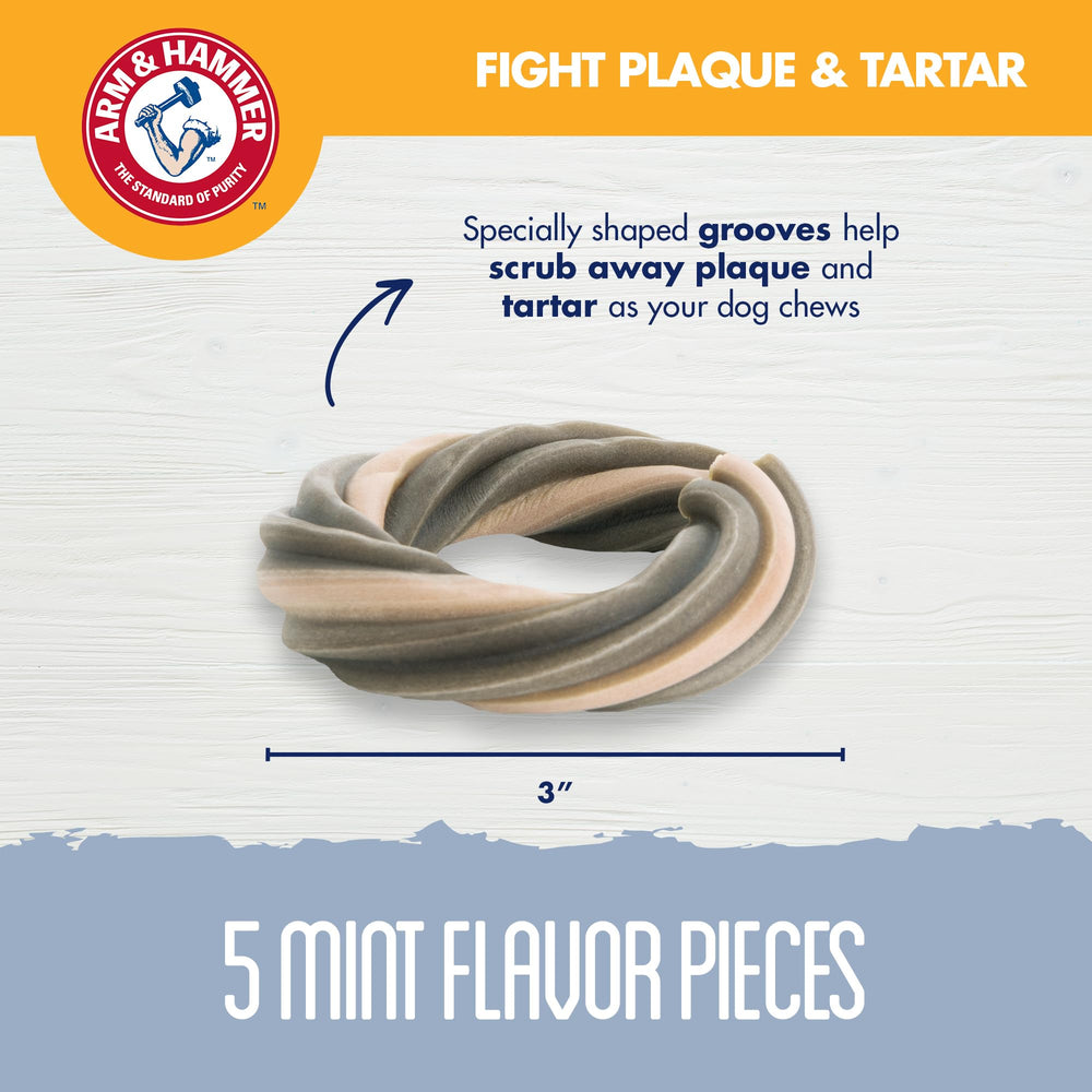 Arm & Hammer Ringers: masticable en anillo dental para perros, limpieza suave.