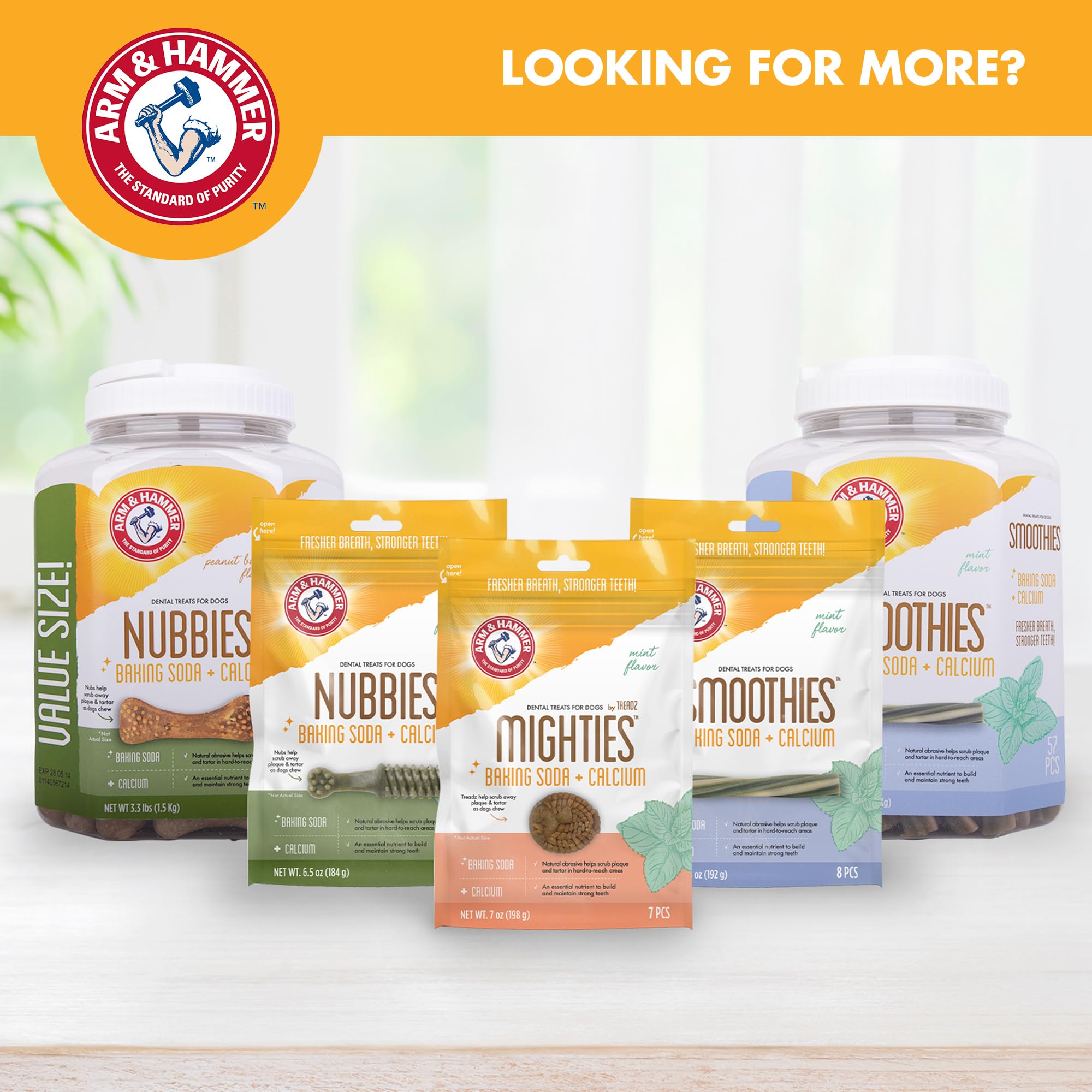 Arm & Hammer Ringers: ideal para coche y paseos, dientes sanos en movimiento.