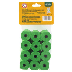 Rollos Arm & Hammer de bolsas con aroma fresco y bicarbonato para limpieza rápida.