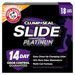 ARM & HAMMER SLIDE Platinum frente de la caja, deslizamiento fácil para limpieza rápida