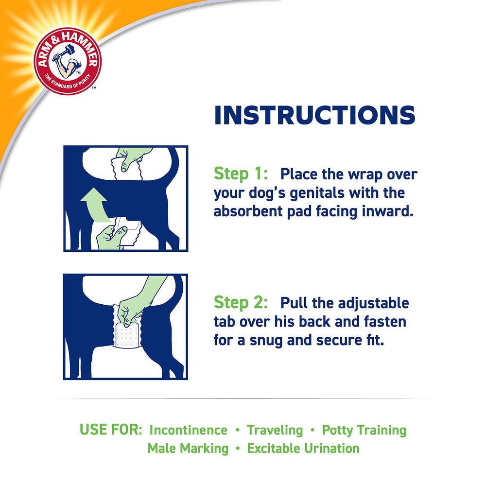 Arm & Hammer uso diario para perros machos de tamaño medio.