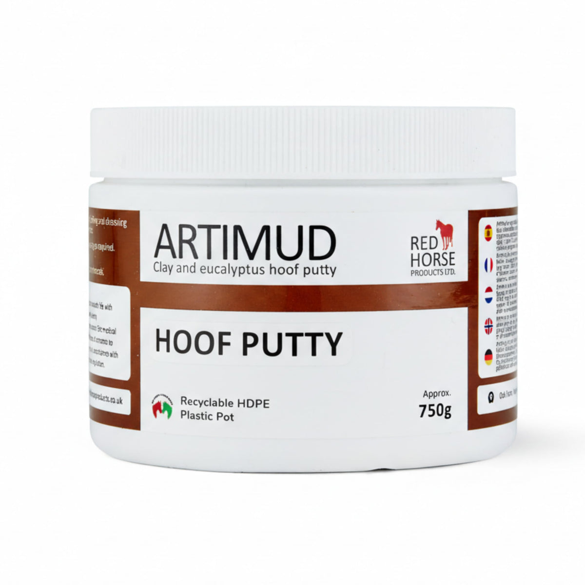 Artimud: pasta de casco para caballo, aplicación suave y protección duradera.