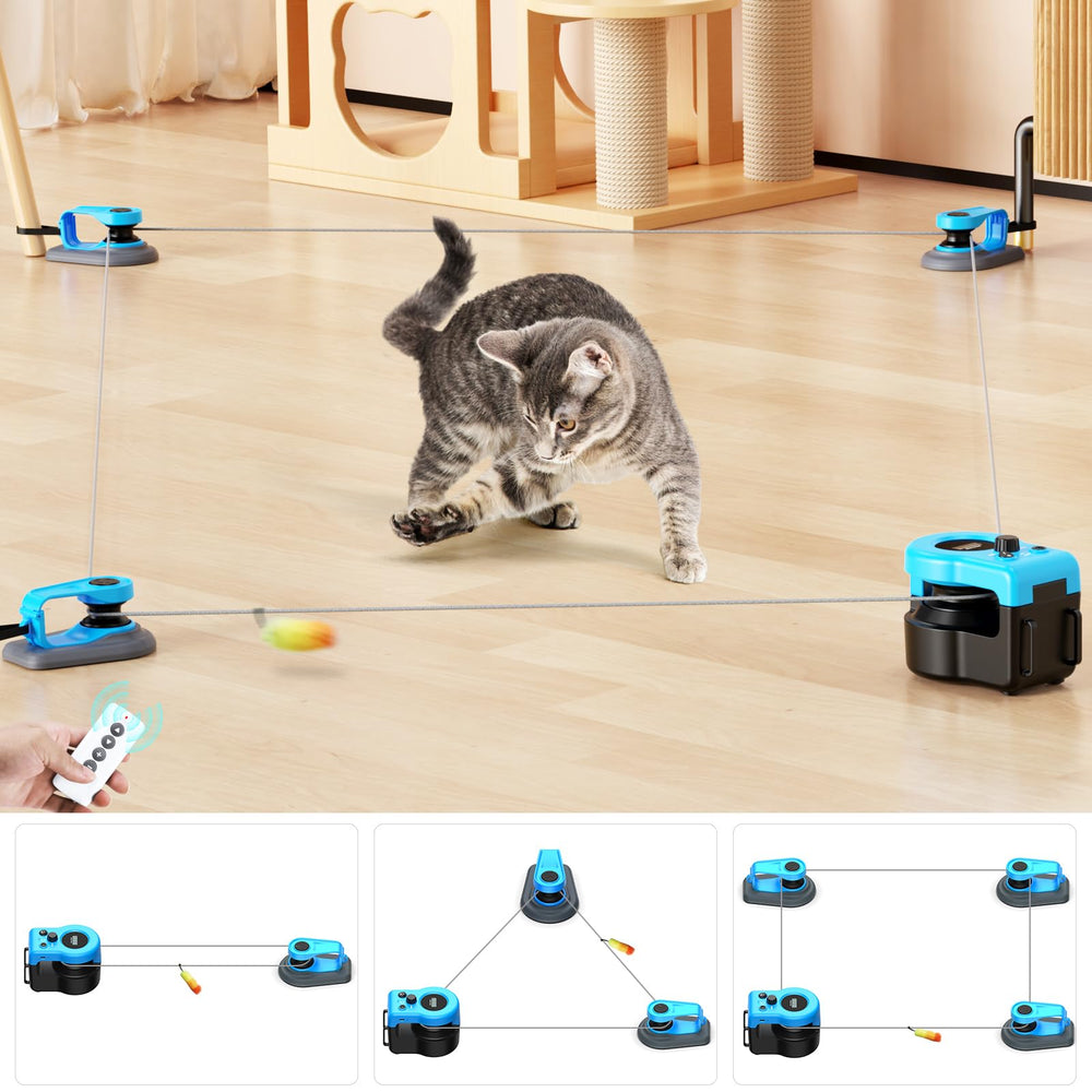 AsFrost Juguete Interactivo para Gatos con modo automático, estimula la caza.