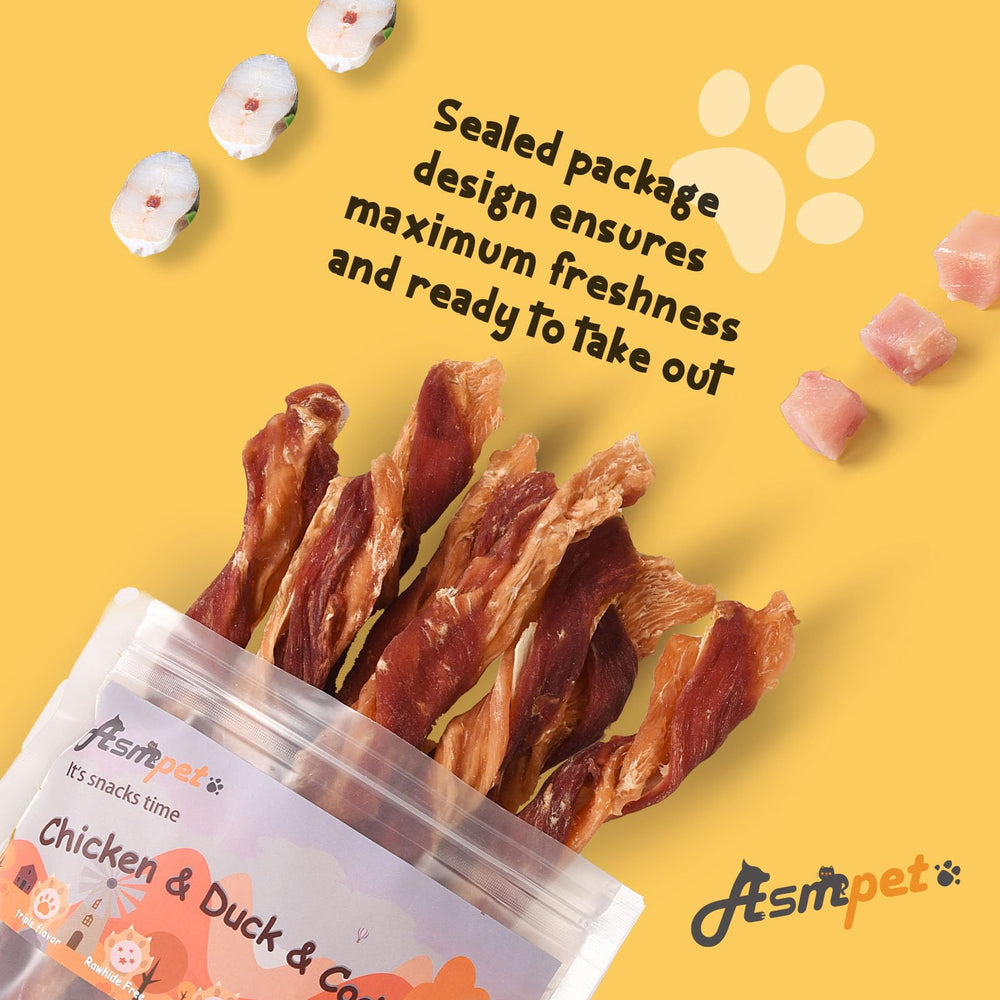 ASMPET Jerky Twists 10.6 oz bag displayed on store shelf