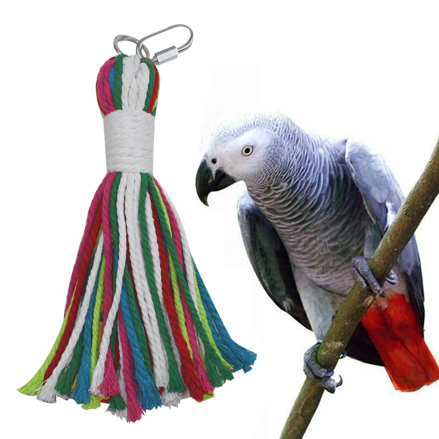 ASOCEA juguete mordedor colorido para loros, estimula forrajeo
