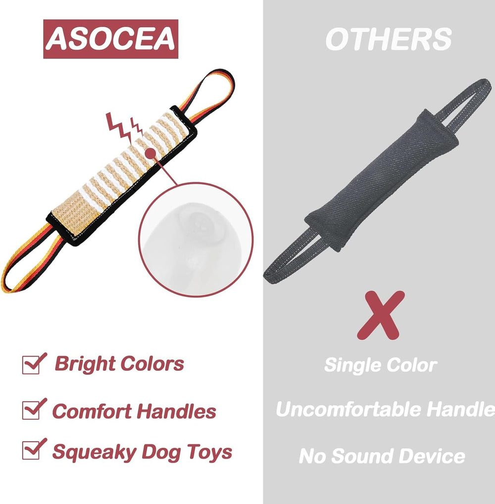 ASOCEA Juguete de Tirón: ideal para entrenamiento en casa y liberar energía.