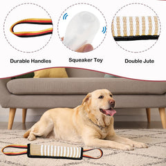 ASOCEA Juguete de Tirón para Perros: chirriador integrado para captar atención y juego.
