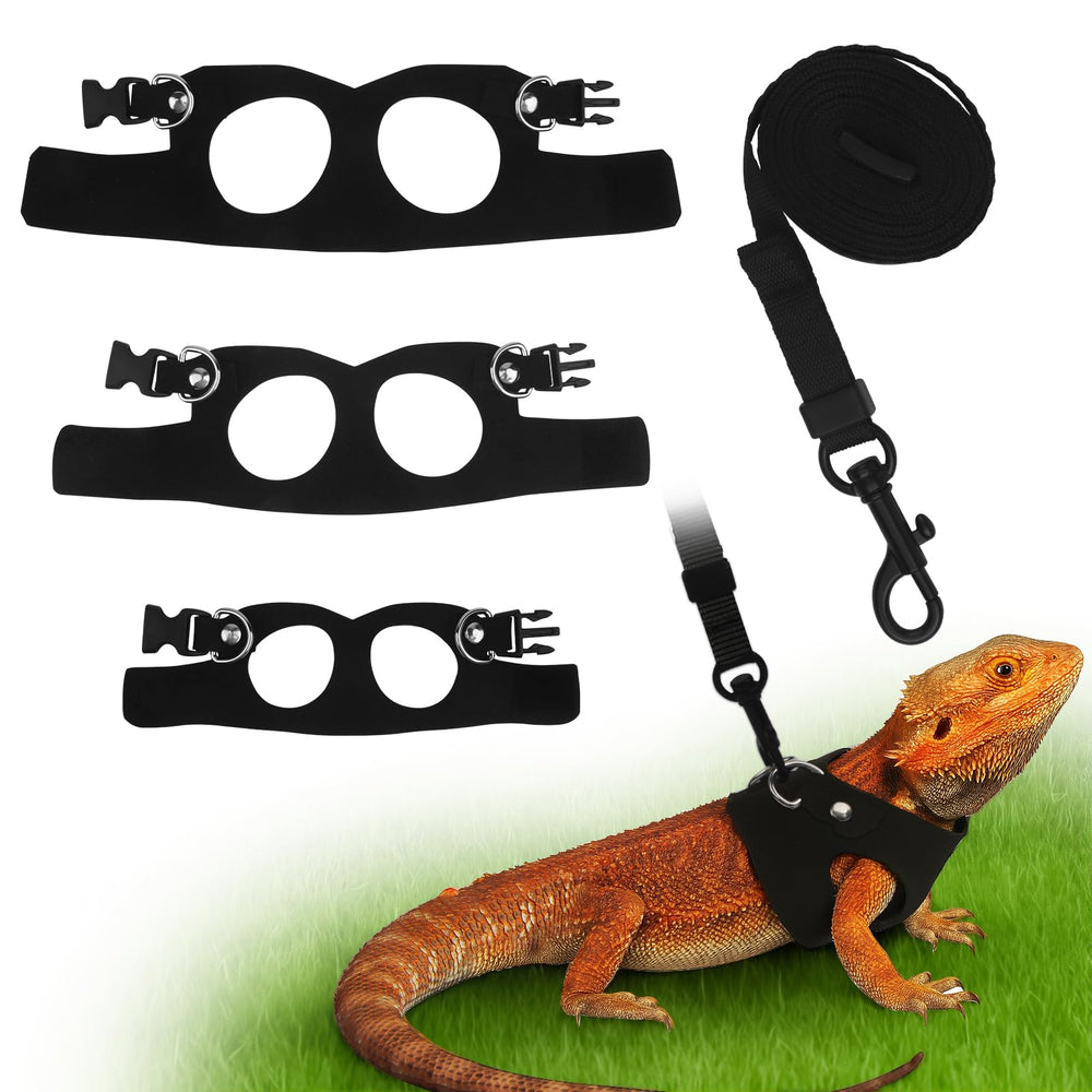 Arnés-correa Asofelk para dragon barbudo talla S, ideal para paseos exteriores.