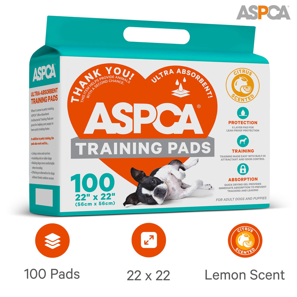 Pañales ASPCA para cachorros, uso interior ideal para entrenamiento diario.