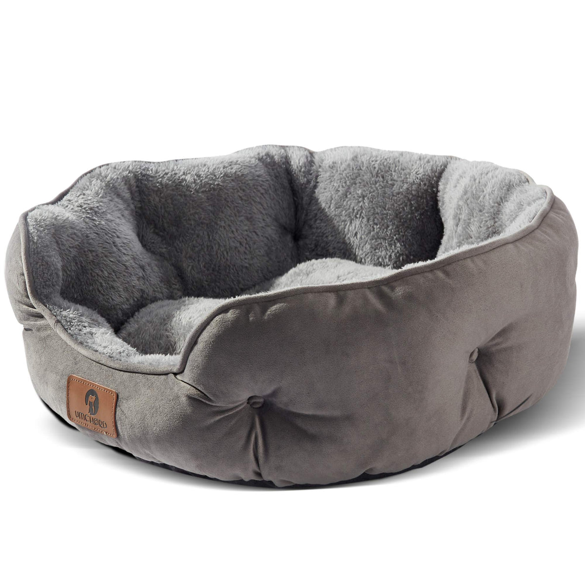Asvin cama para perro mediano con sherpa suave, ideal para dormir plácidamente.