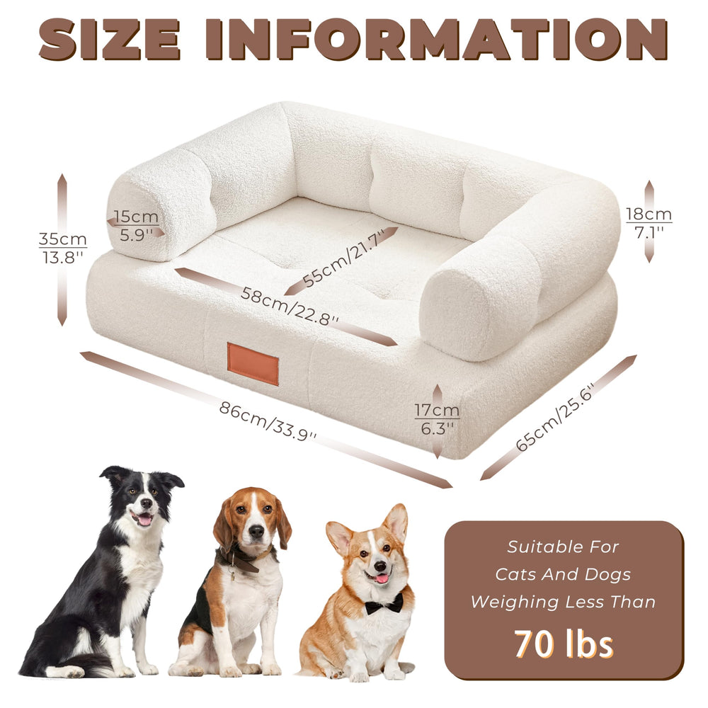 ATJafurn sillón elevado con altura de 13.8 pulgadas, acceso fácil para mascotas.