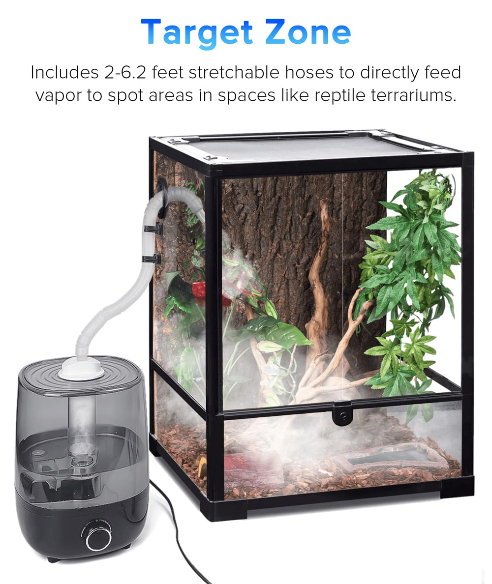 Humedecedor AUAAQ crea ambiente húmedo para reptiles y anfibios.