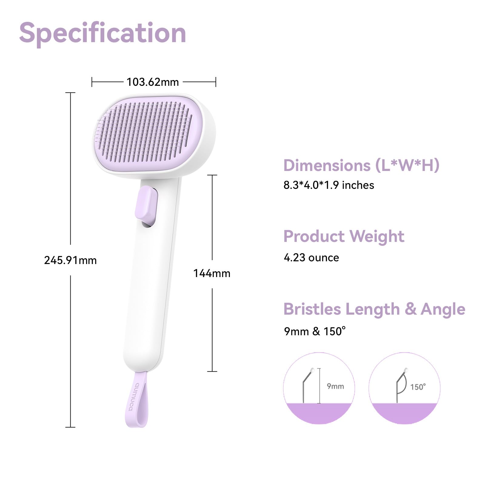 Zoom sur les poils morts capturés par la brosse Aumuca.