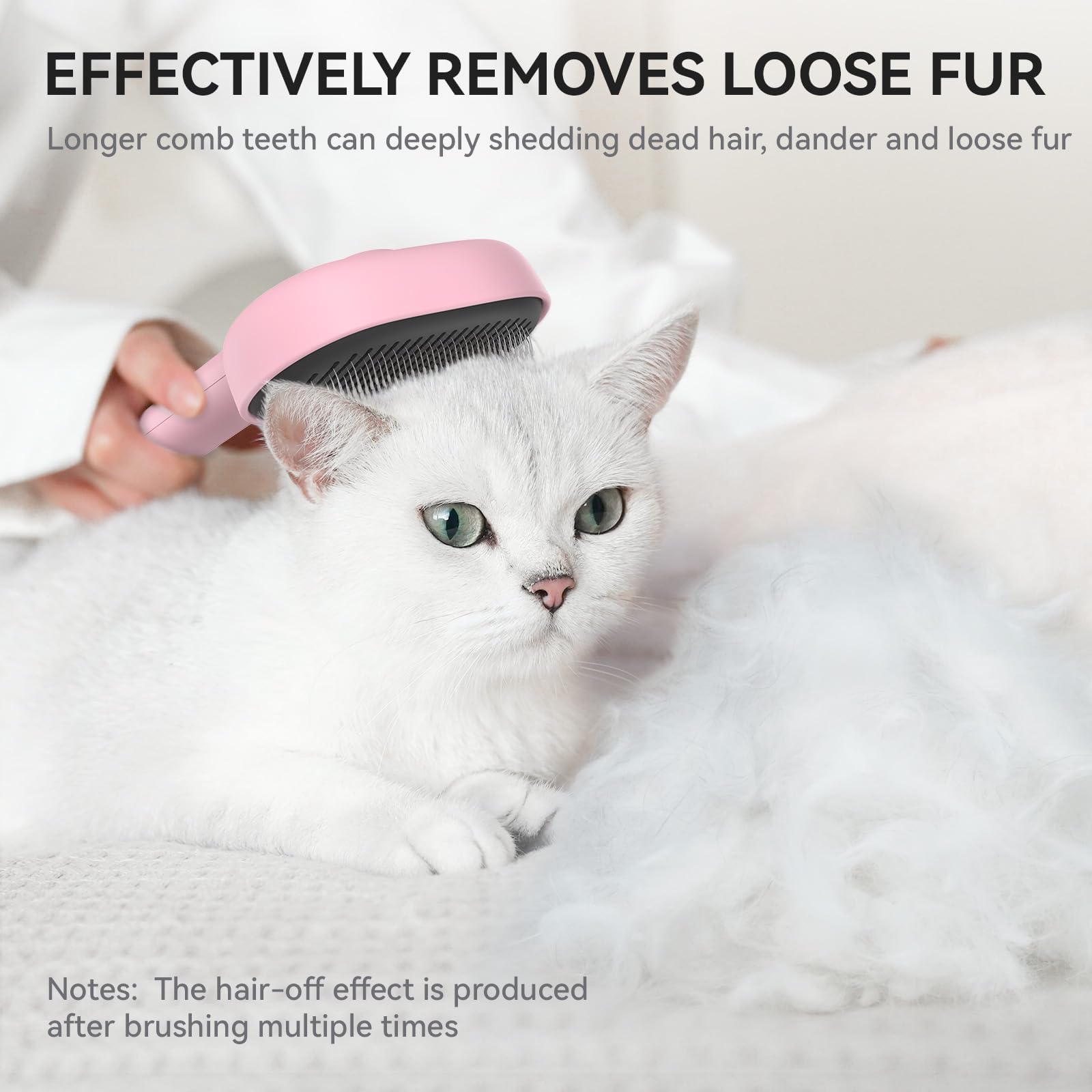 Aumuca cepillo para gatos, elimina enredos y nudos sin dañar la piel