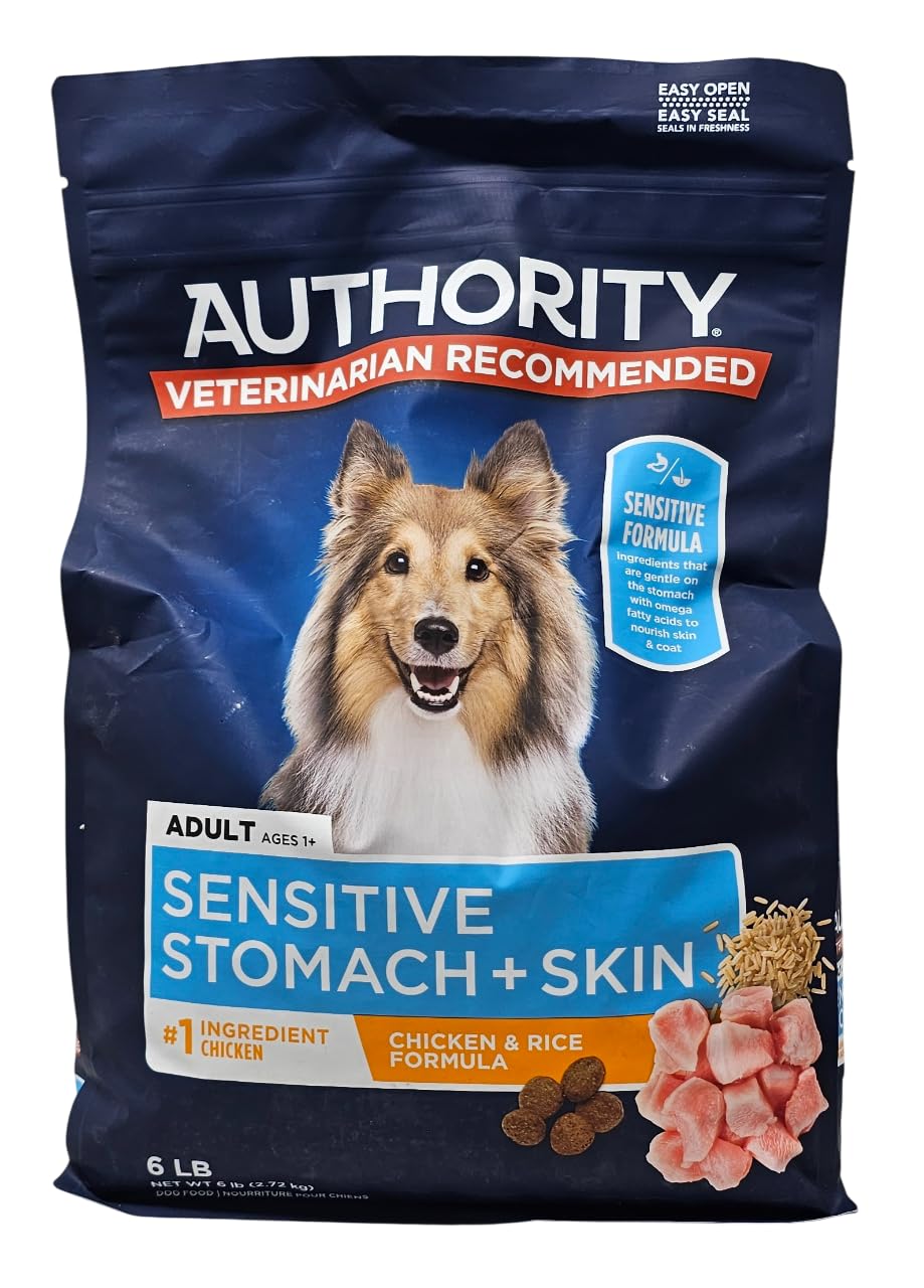 Authority alimento seco para perros sensibles con croquetas de pollo y arroz para digestión suave