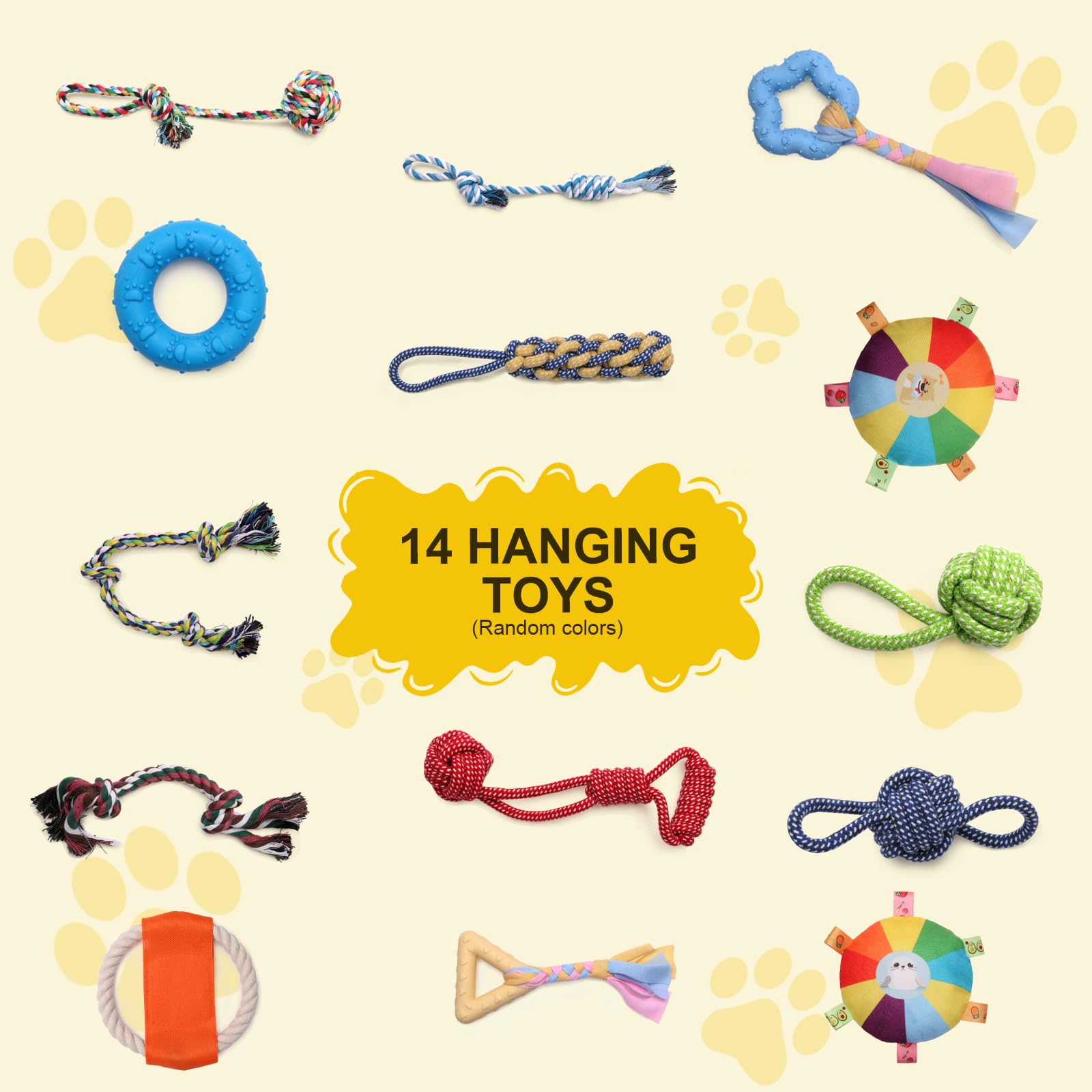 Autyomo Puppy Play Gym: suspensión elástica segura para jugar y morder.