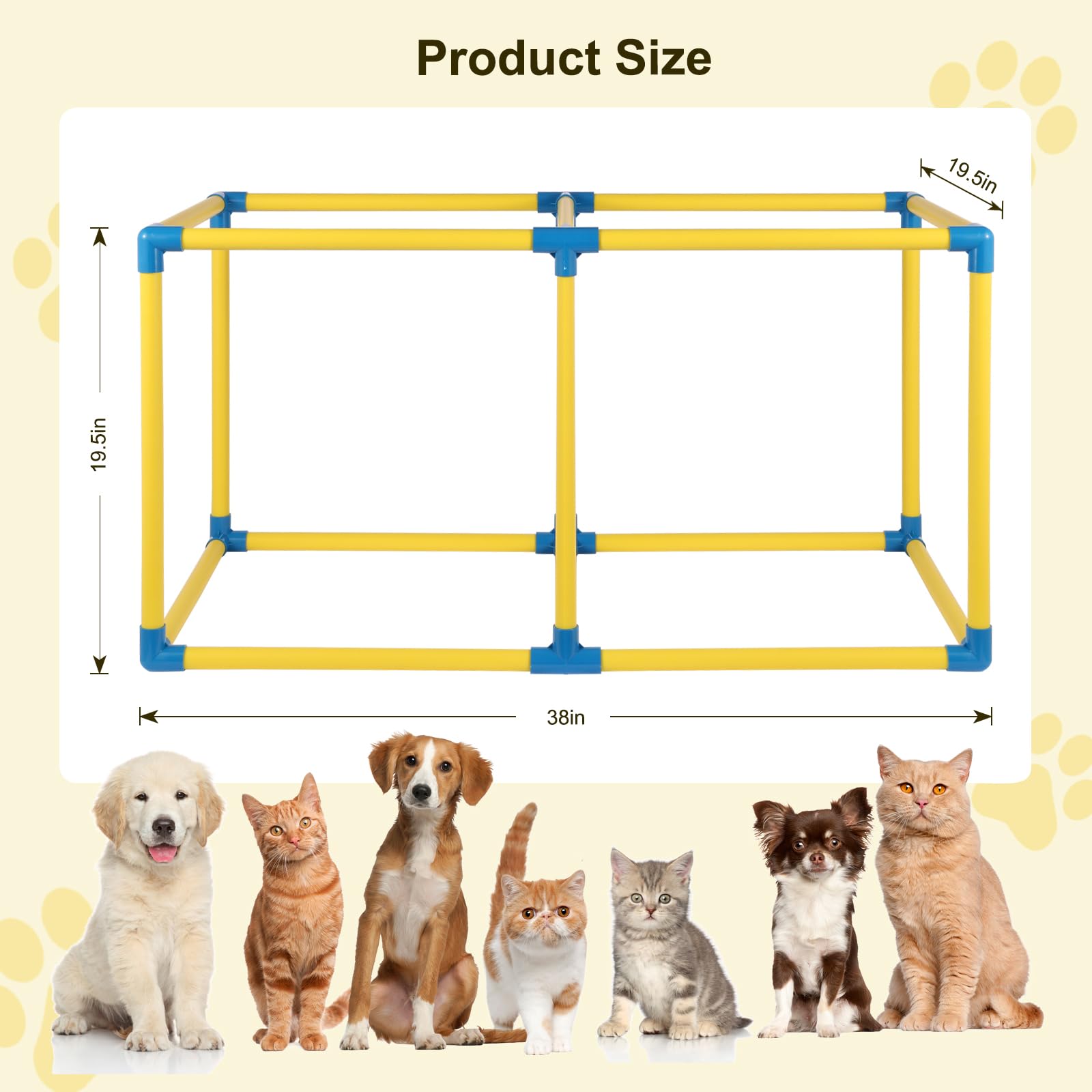 Autyomo Puppy Play Gym: ideal para interiores, centro de juego compacto.