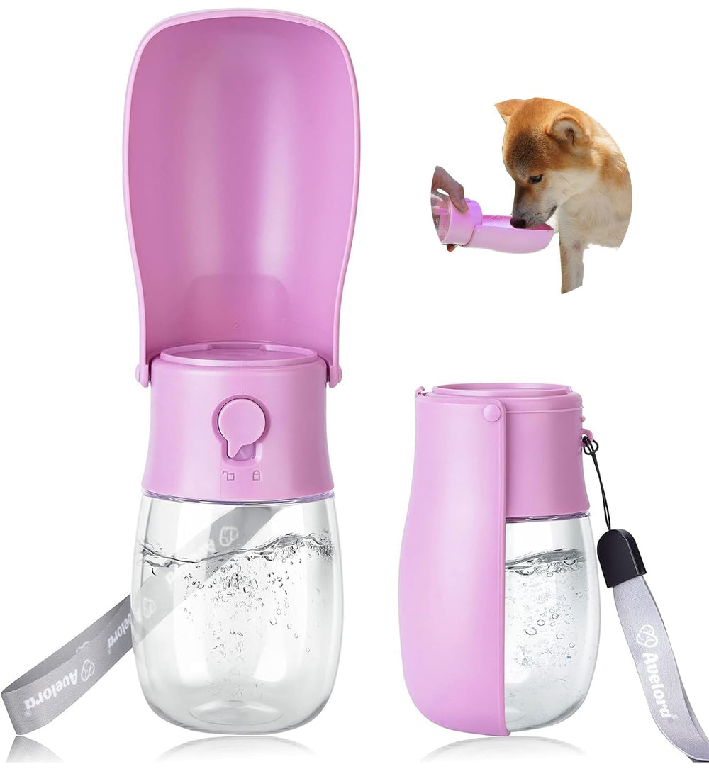 Botella AVELORA plegable para perros, ideal para paseos.