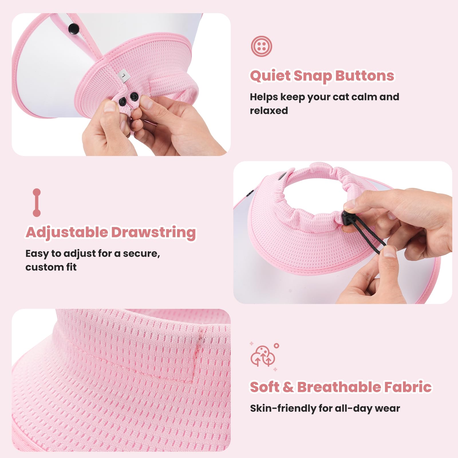 Avont cono ajustable con malla suave alrededor del cuello para mayor comodidad.