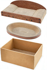 Avont conjunto 3 piezas con rascador, cama y bola para gatos, ideal para juego diario.