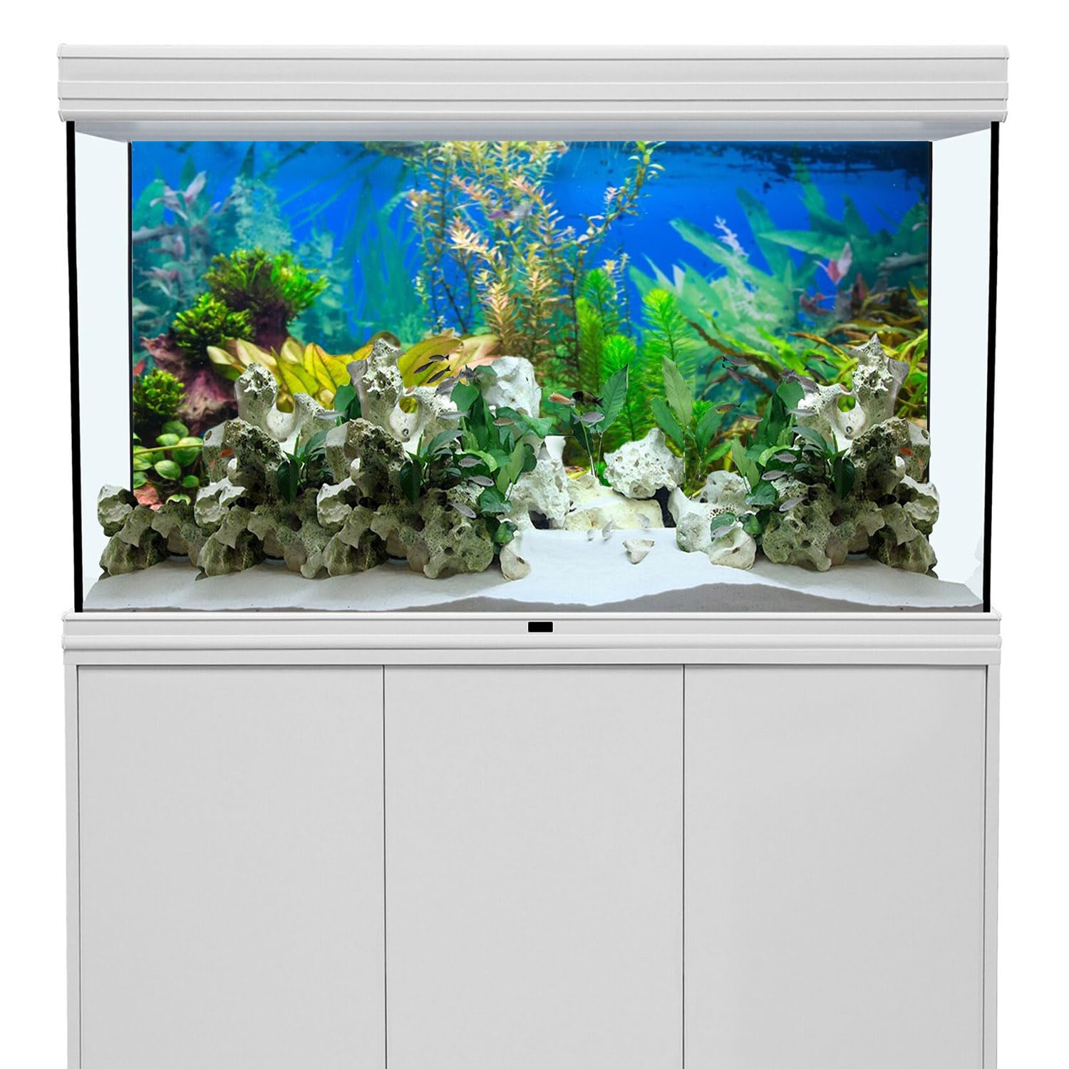 AWERT fondo acuario lago peces: crea escena natural para los peces