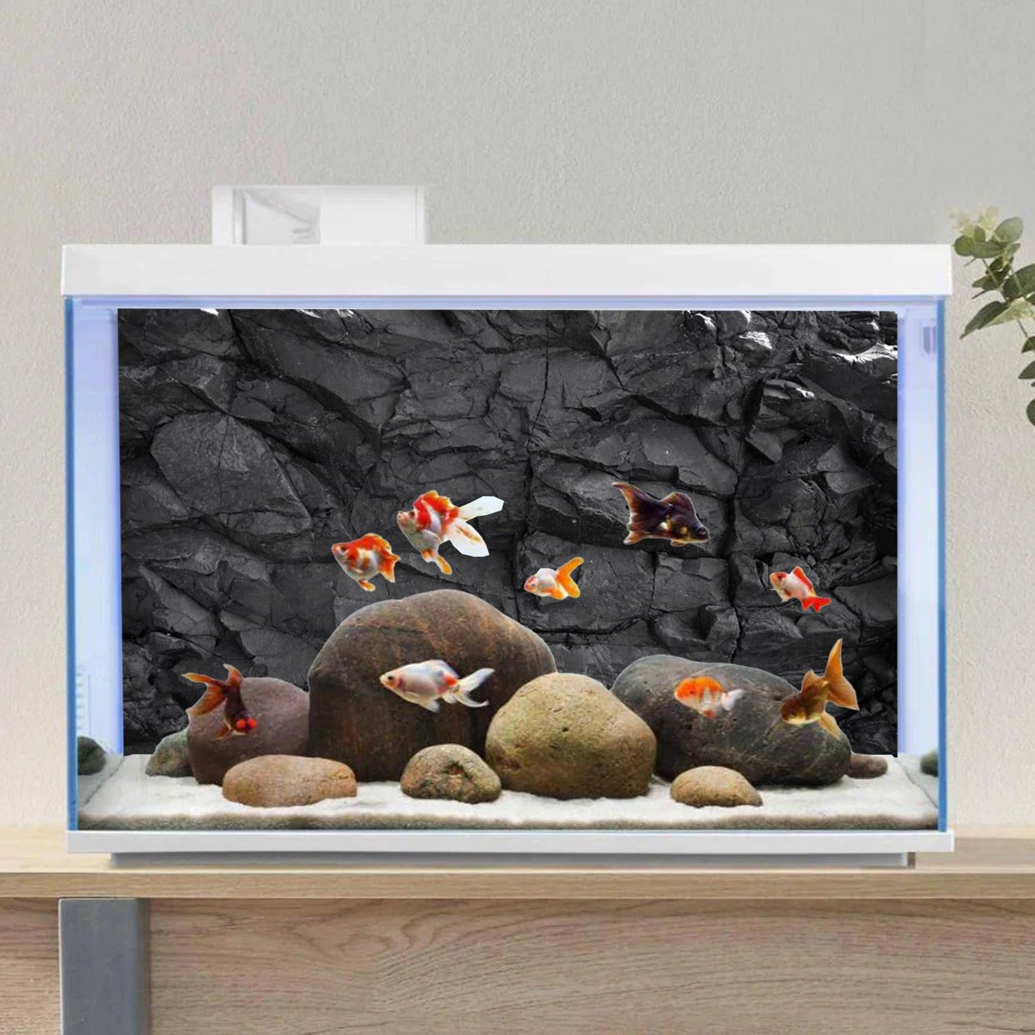 Fondo AWERT terrario con piedra, mejora el ambiente visual del hábitat.
