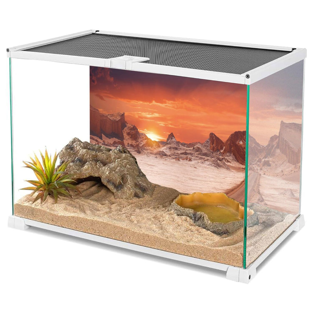 AWERT fondo terrario poliéster sin brillos, textura realista para hábitats