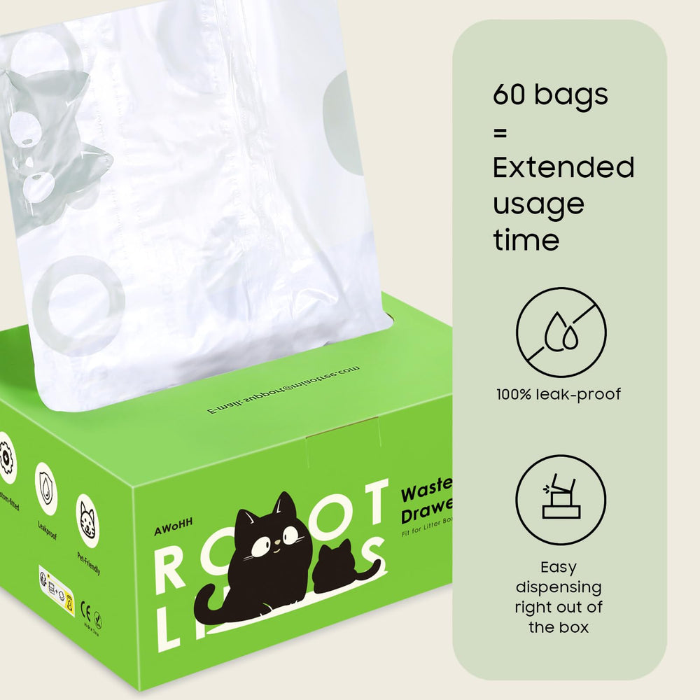 AWoHH bolsa a prueba de fugas para caja de arena robot sin malos olores