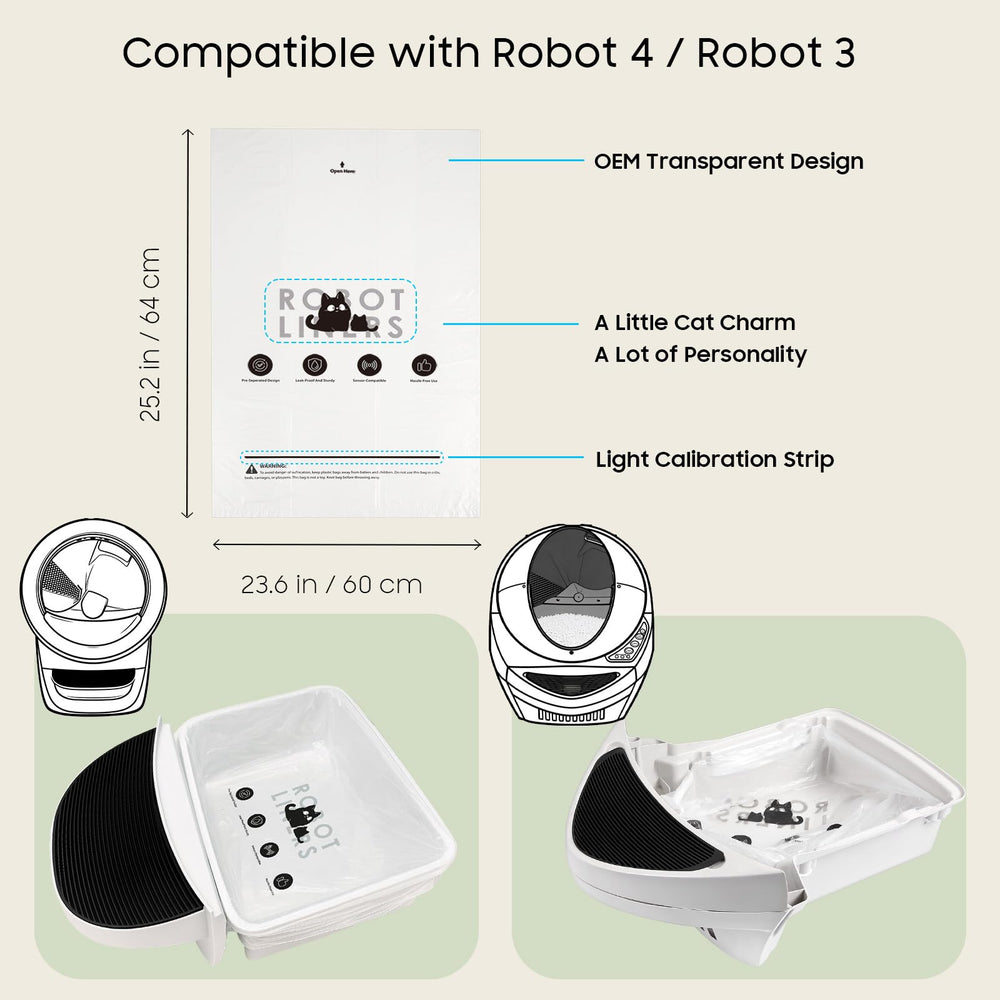 AWoHH bolsa transparente para caja robot, 90-pack, resistencia a desgarros