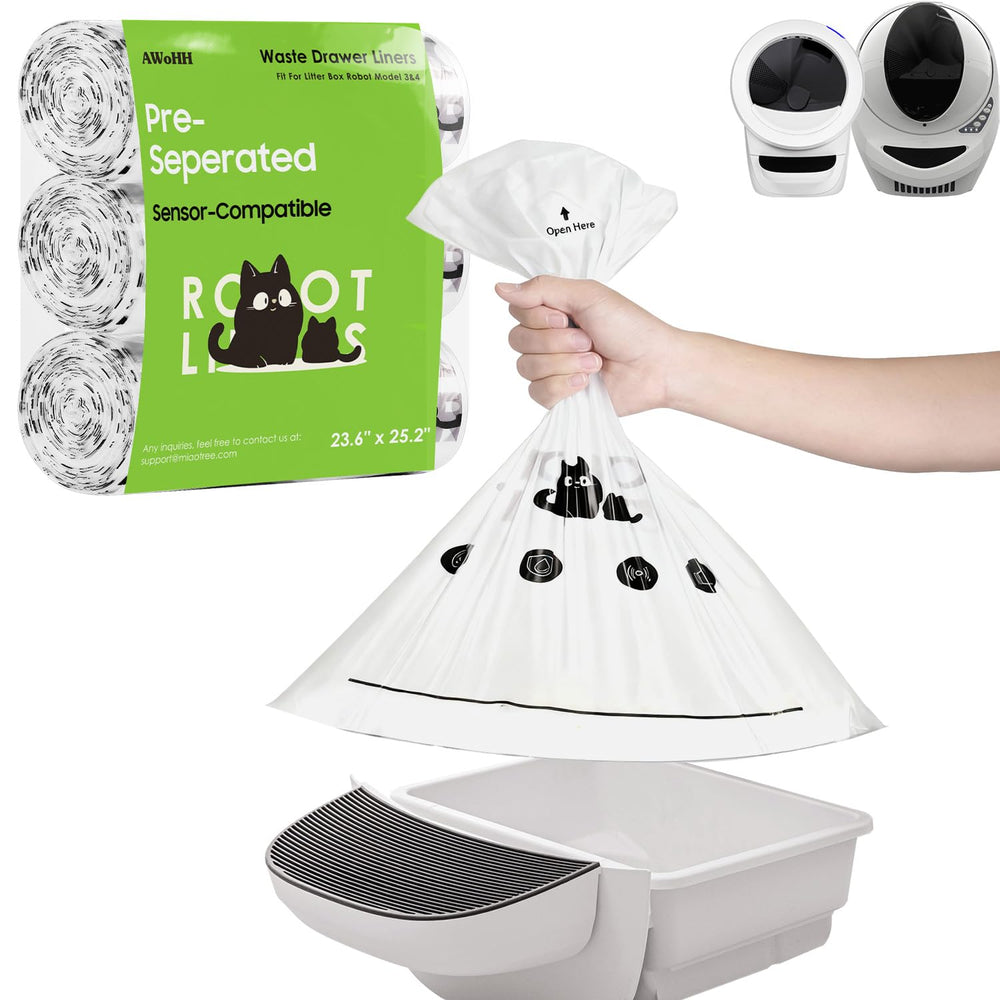AWoHH bolsas para robot de caja de arena, 90 unidades, compatibilidad total y manejo limpio.