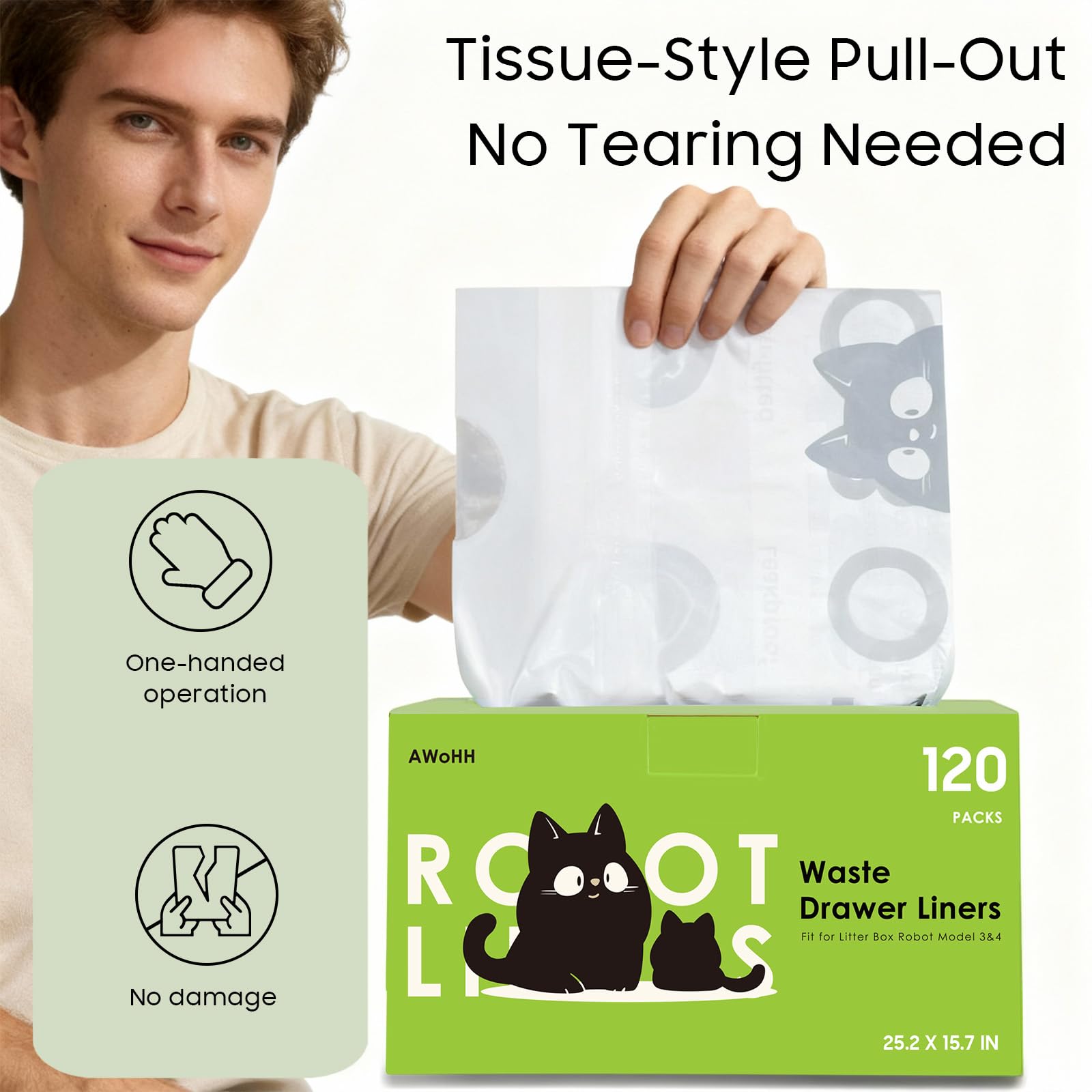 AWoHH liner-ldpe-durable: material suave y duradero para mascotas tímidas.
