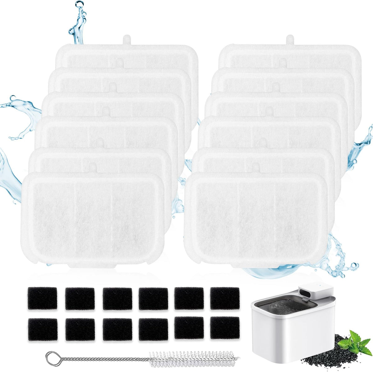 AWoHH unidad filtro rectangular para gatos mejora la pureza del agua