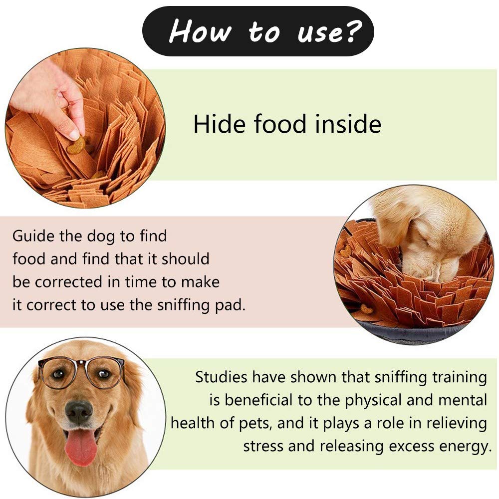 AWOOF Snuffle Mat con base antideslizante para mantenerla en su lugar.